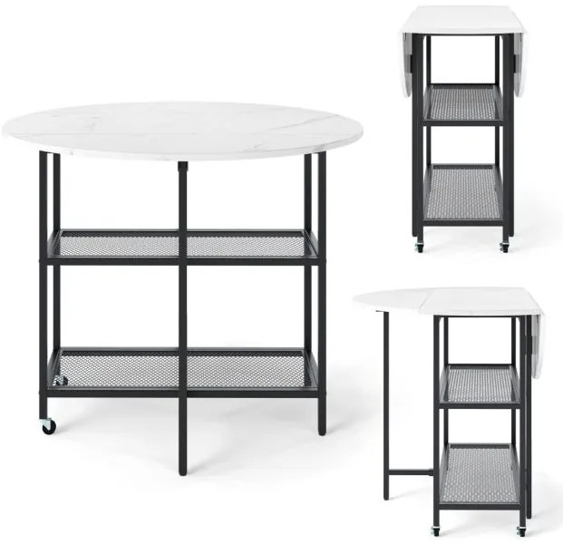 Conjunto de mesa de jantar de 3 peças com assentos estofados - Preto
