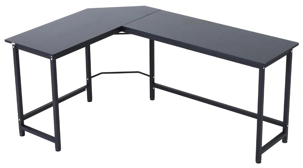 Vinsetto Secretária de Canto Mesa de Computador em Forma de L com Estr