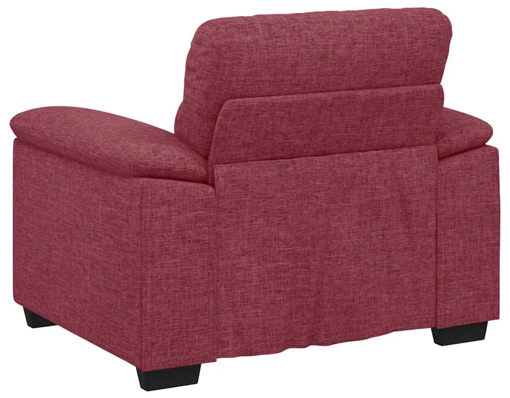Poltrona 60 cm tecido vermelho tinto