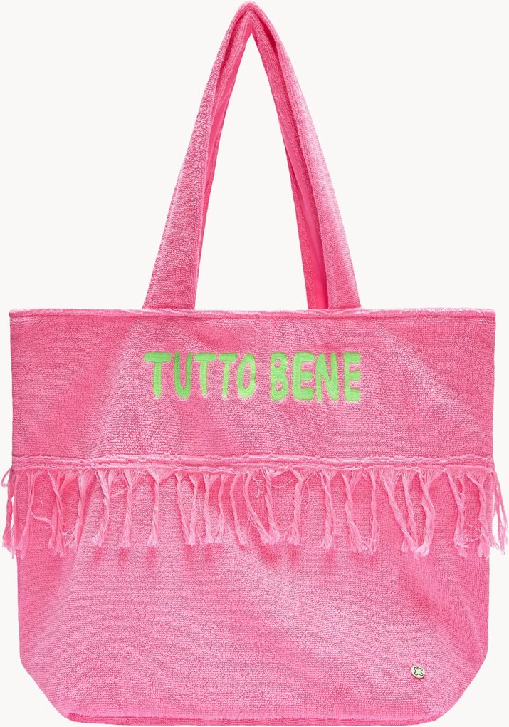 Saco shopper em felpo Fringes And Quote