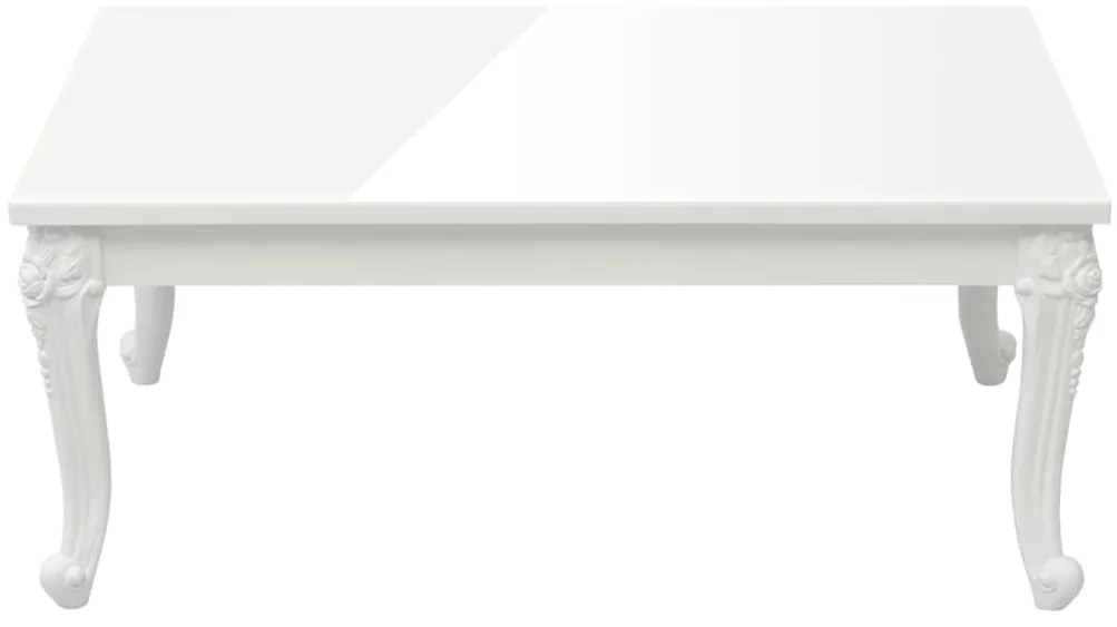 Mesa de centro 100x50x42 cm derivados madeira branco brilhante