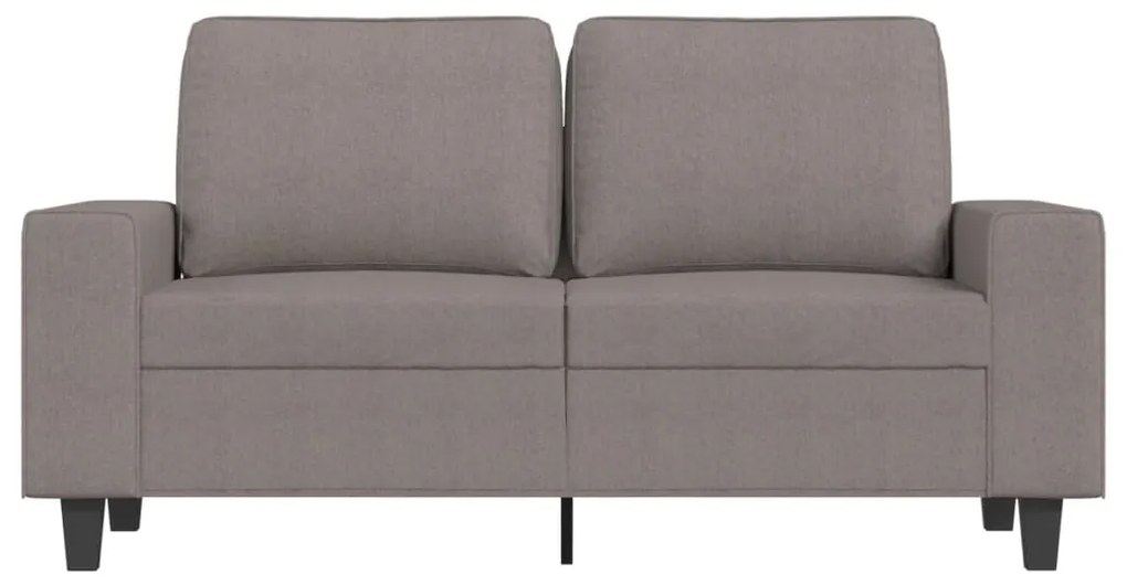 Sofá de 2 lugares tecido 120 cm cinzento-acastanhado