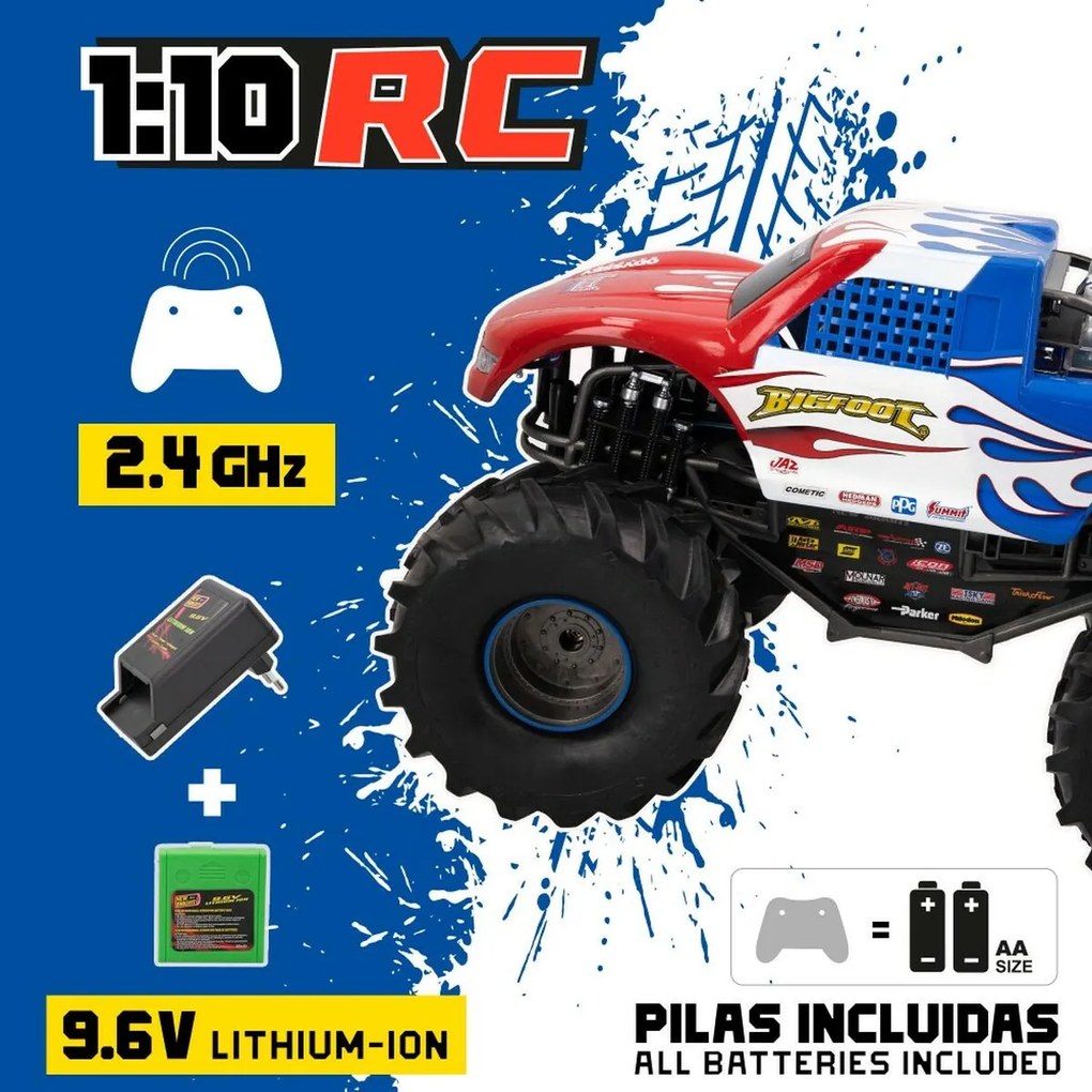 Carro Rádio Controlo New Bright Bigfoot Monster Truck 1:10 (2 Unidades)