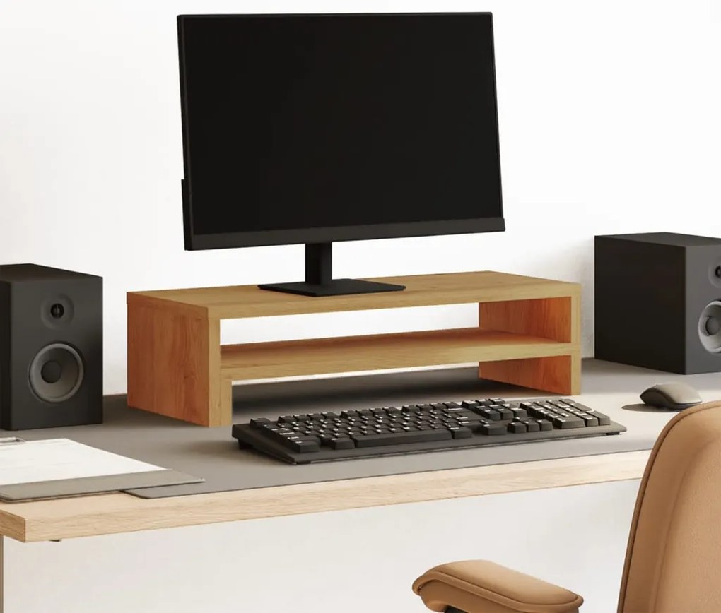 vidaXL Suporte monitor 54x22x15cm derivados madeira carvalho artisiano