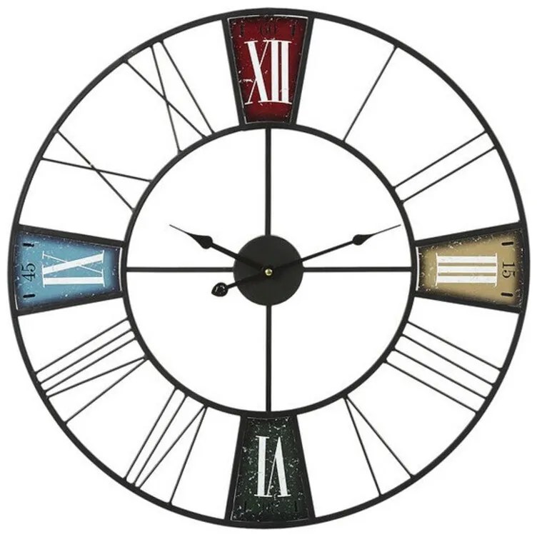 Relógio de Parede Circular Multicolor (60 x 60 x 4 cm)