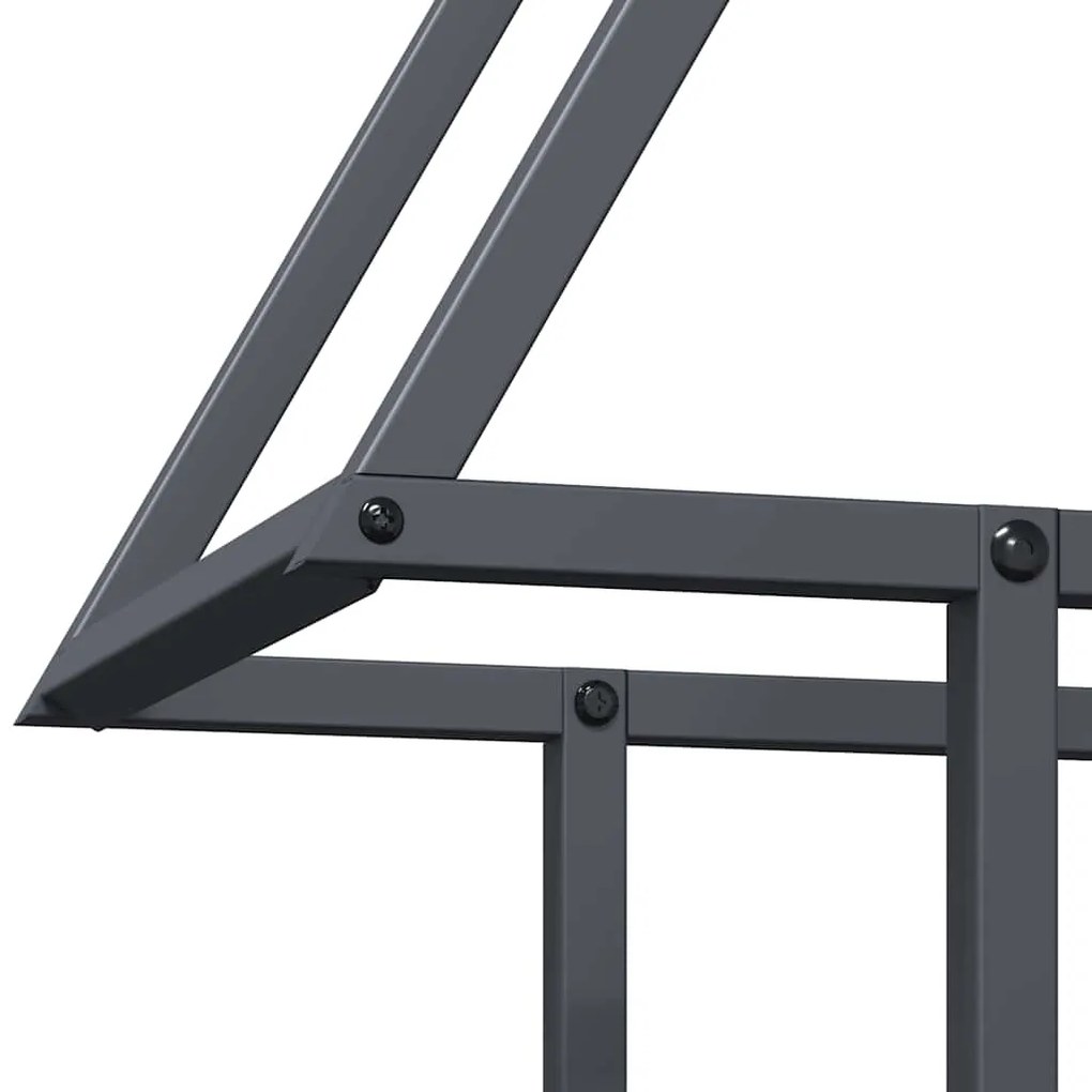 Suporte para lenha 50x25x60 cm aço laminado a frio antracite