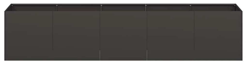 Vaso floreira 200x40x40 cm aço laminado a frio preto