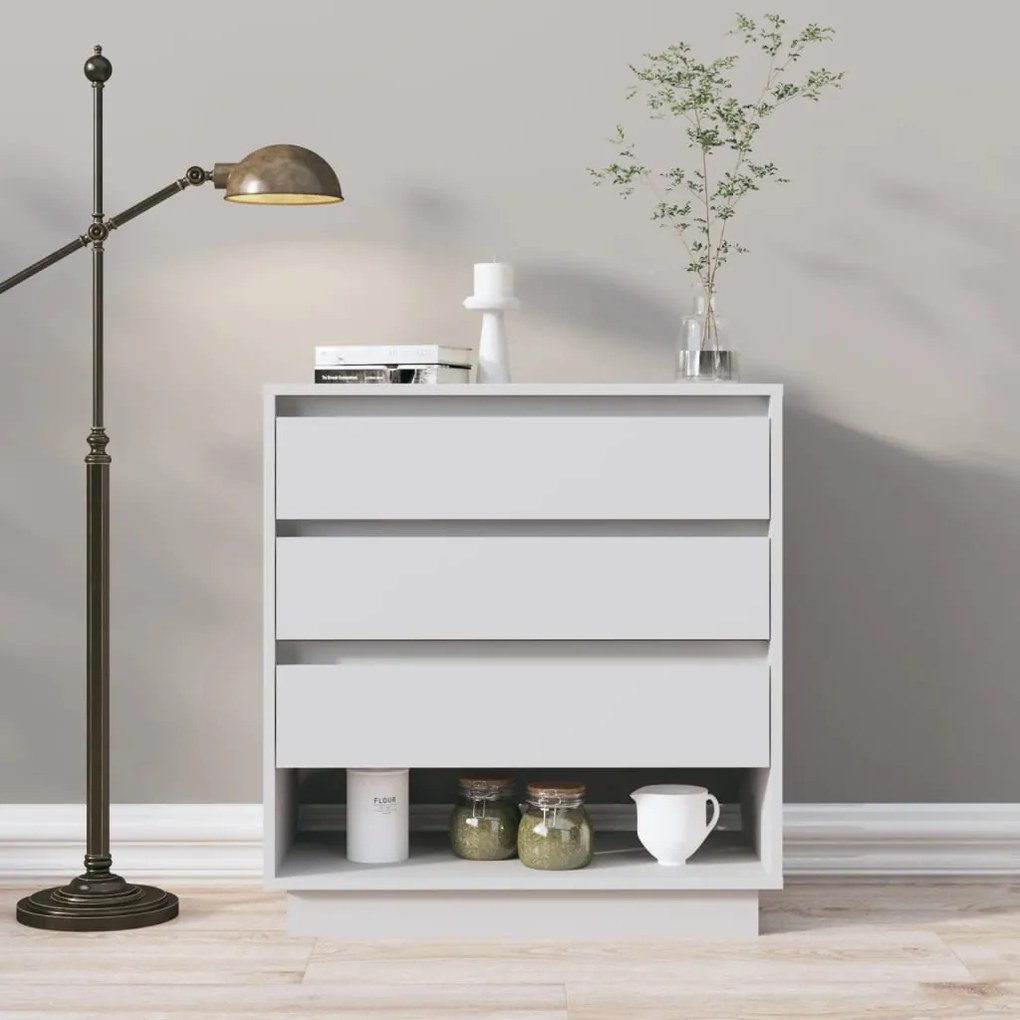 vidaXL Aparador 70x41x75 cm derivados de madeira branco