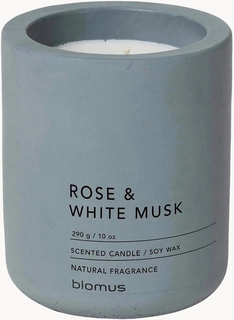 Vela perfumada Fraga (rosa e almíscar branco)