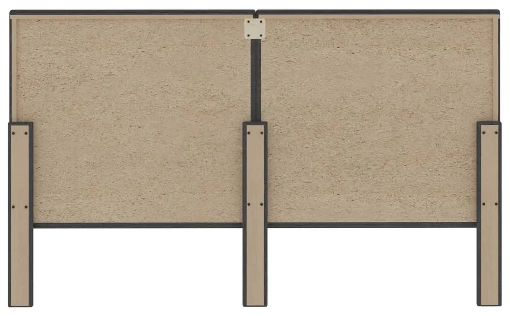 Cabeceira de cama acolchoada 160x200 cm tecido cinzento-escuro