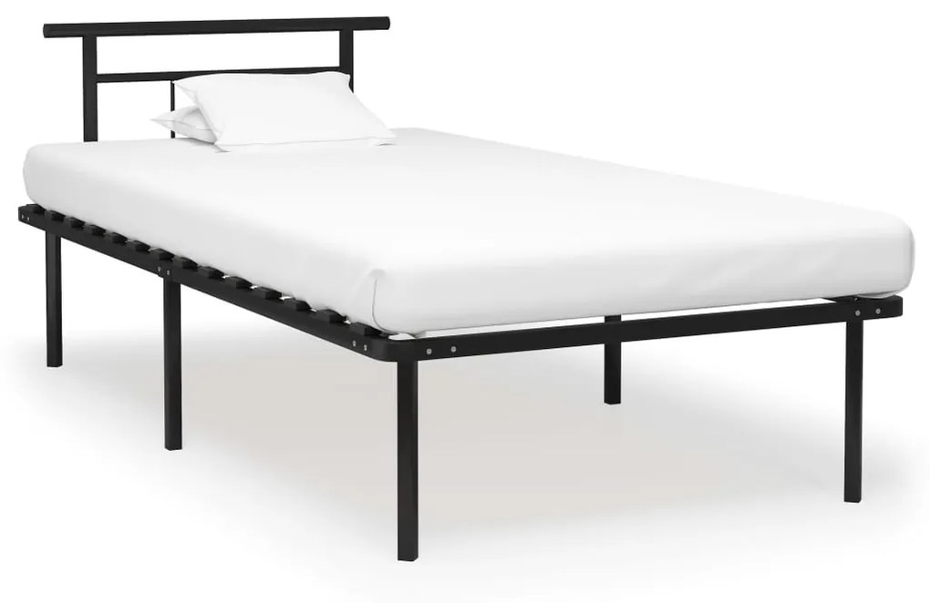 vidaXL Estrutura de cama 100x200 cm metal preto
