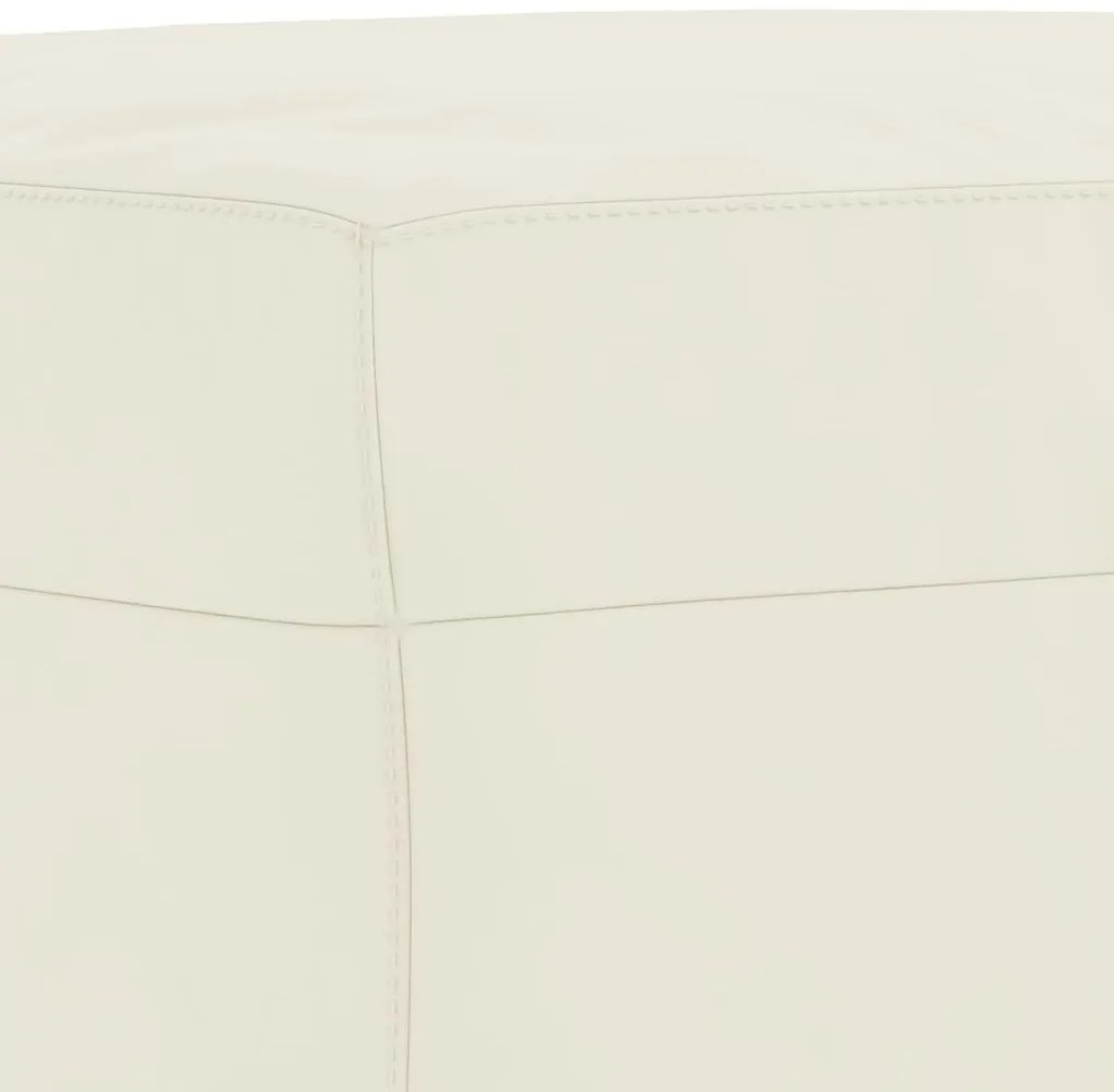 3 pcs conjunto de sofás com almofadões veludo cor creme