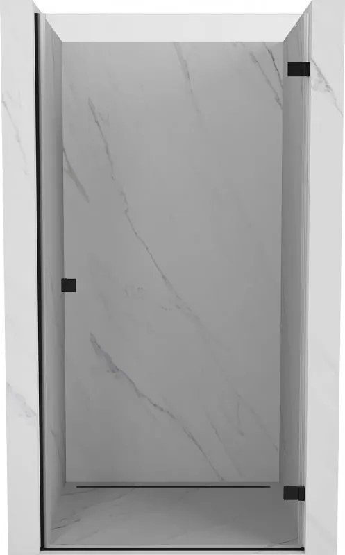 Mexen Lunar-B porta de duche articulada direita 60 cm, transparente, preta - 832-060-000-70-00-P