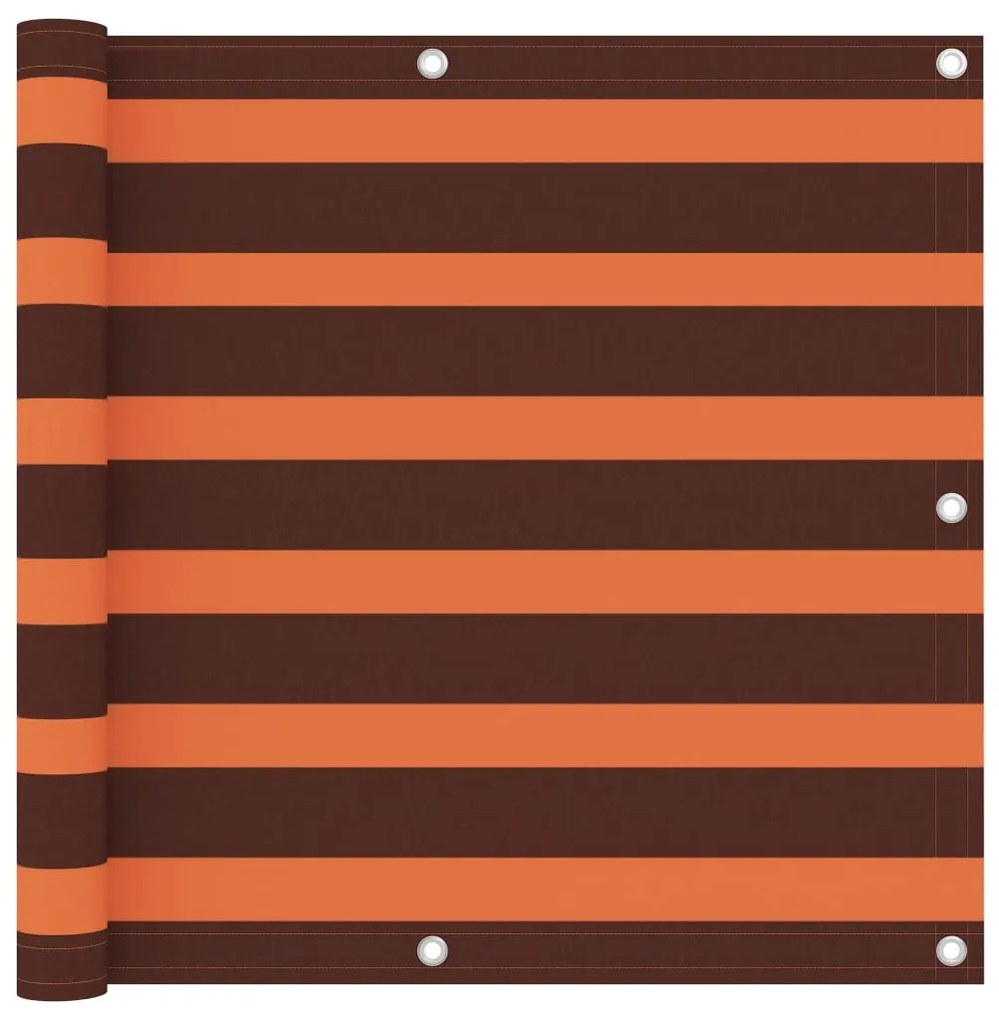 Tela de varanda 90x400 cm tecido Oxford laranja e castanho