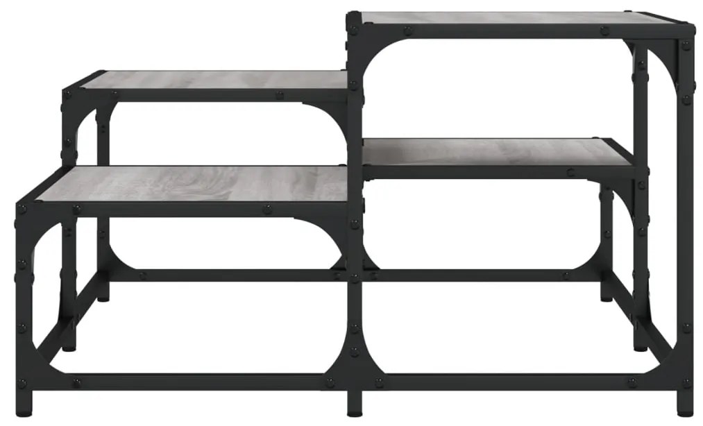 Mesa de centro 68x68x40 cm derivados de madeira cinzento sonoma