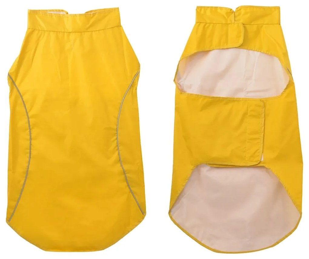 Capa de chuva para cães com tiras reflectoras amarelo 4XL