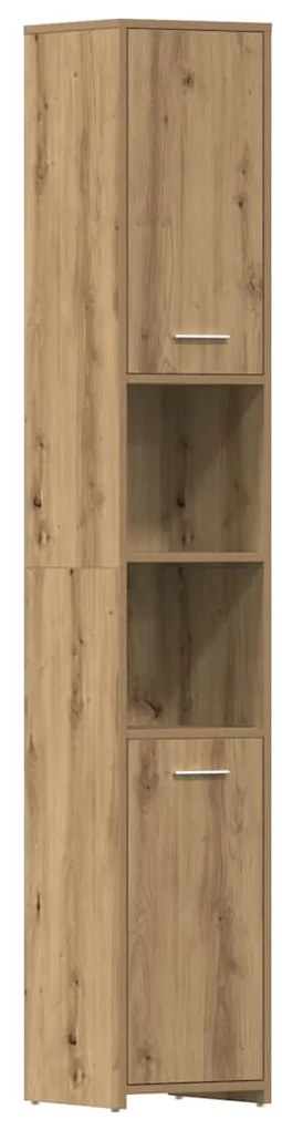 4 pcs móveis de casa de banho deriv. madeira carvalho artisiano