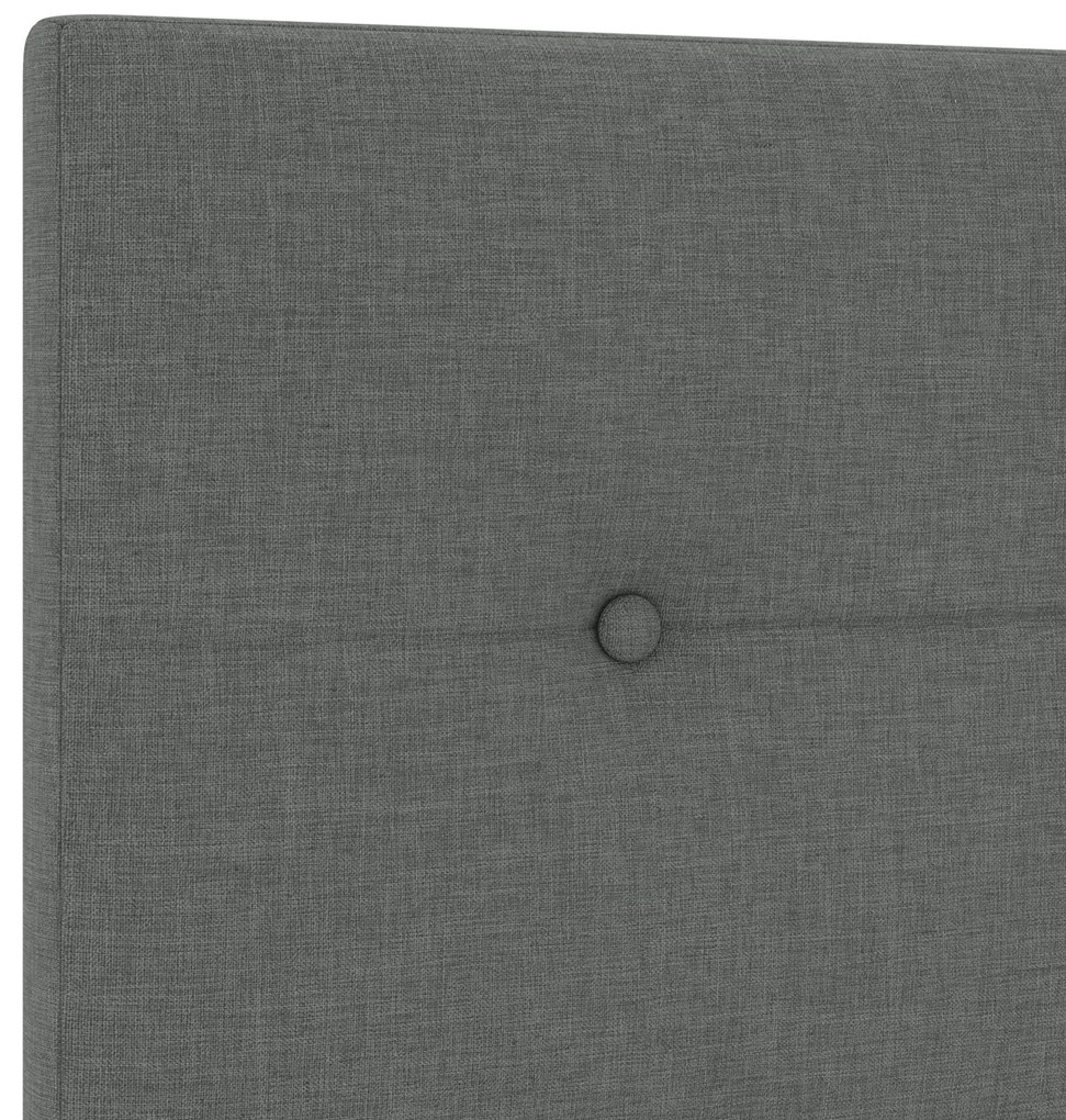 Cabeceira vidaXL Botão Estofada Cinza Escuro 90 cm Tecido