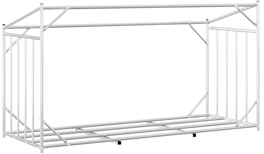 Rack de lenha tampa de chuva 200,5x80,5x110,5cm aço galvanizado