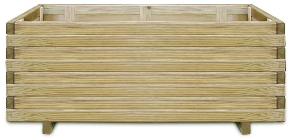 Vaso/floreira retangular 100x50x40 cm madeira