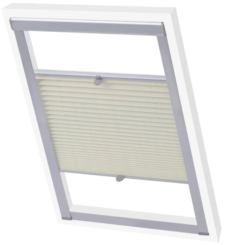 133546 vidaXL Persiana plissada creme UK08