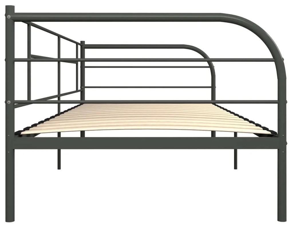 Estrutura sofá-cama 90x200 cm metal cinzento