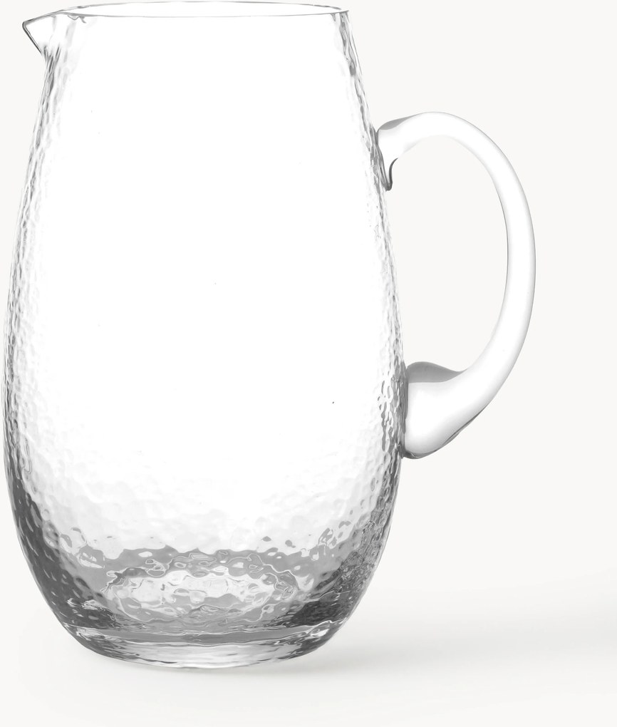 Jarro de vidro artesanal Hammered, 2 L