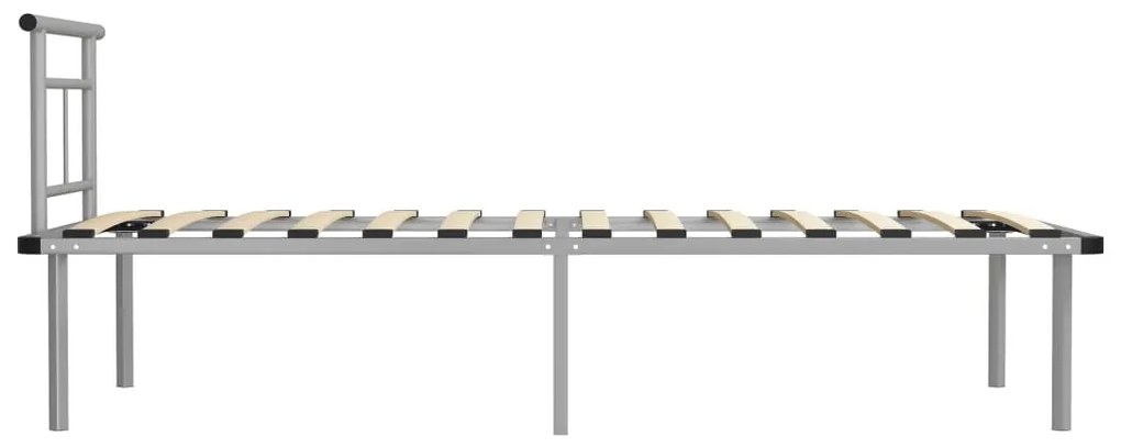 Estrutura de cama 90x200 cm metal cinzento