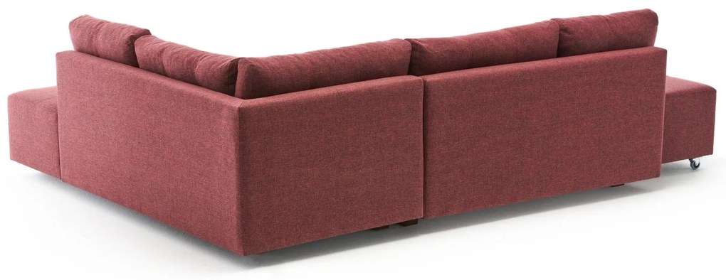 Sofá-cama de Canto Manama – Vermelho Claret – 280 x 85 x 206 cm