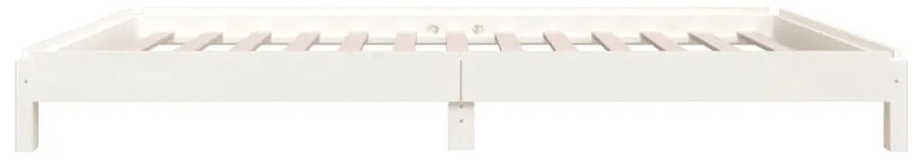 Cama empilhável 90x190 cm madeira de pinho maciça branco