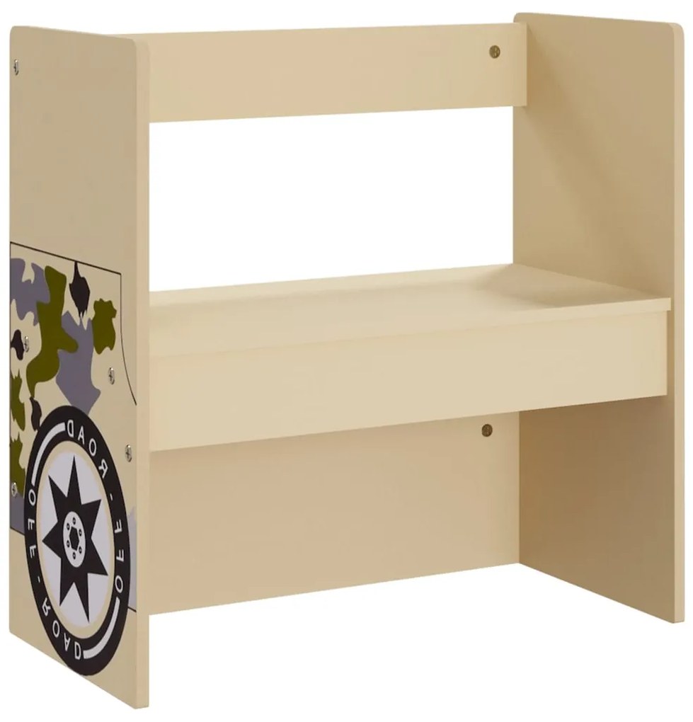 3 pcs mesa e cadeiras infantil design carro todo-o-terreno MDF
