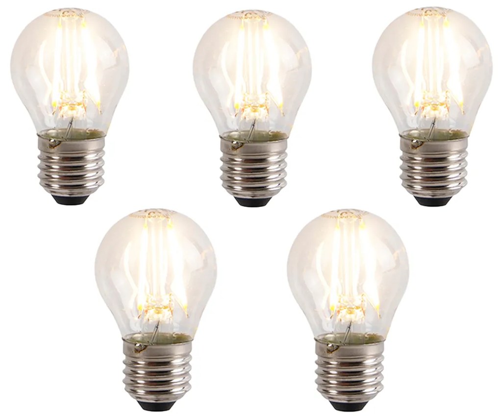 Conjunto de 5 Lâmpadas LED E27 P45 5W 700 lm 2700K Reguláveis em 3 Passos