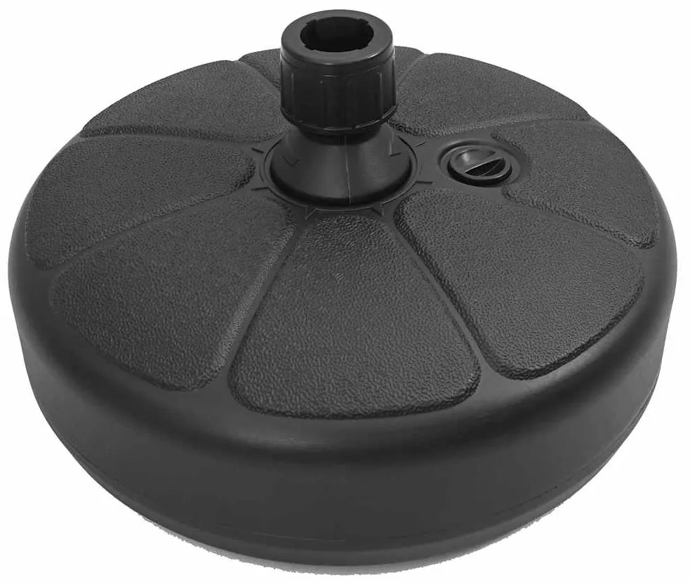 Base para guarda-sol com areia/água 15 L preto