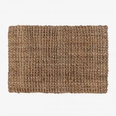 Felpudo Retangular 45x60 Cm Em Juta Bartagli Natural - Sklum