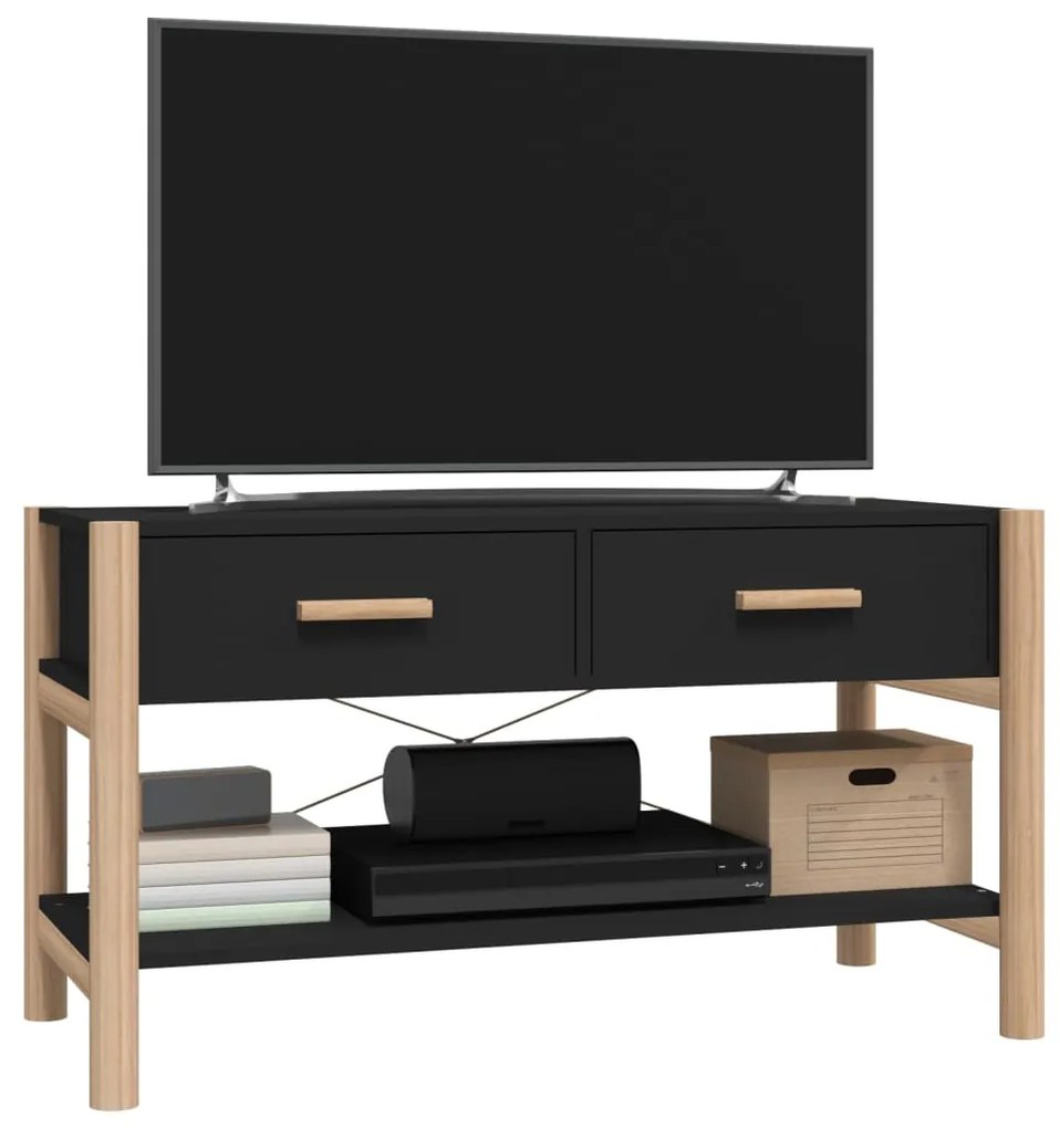 Móvel para TV 82x38x45 cm derivados de madeira preto