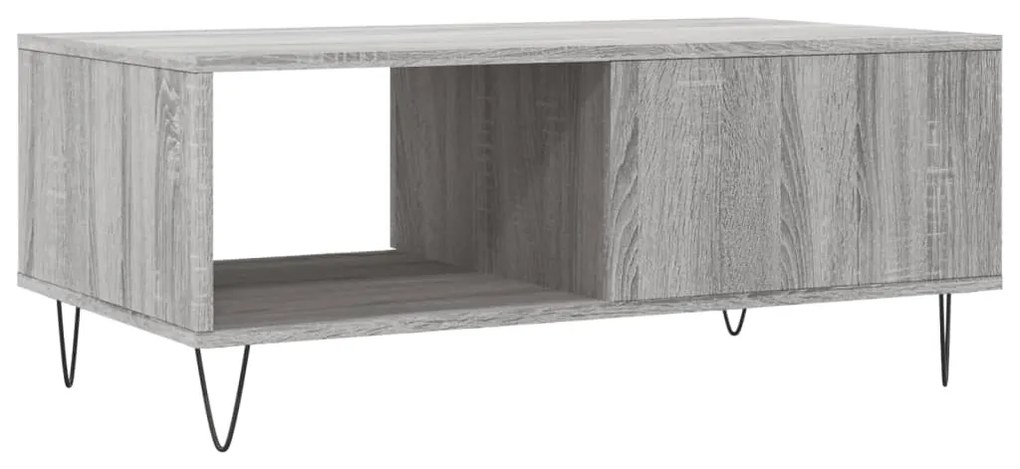 Mesa de centro 90x50x36,5 cm derivados madeira cinzento sonoma