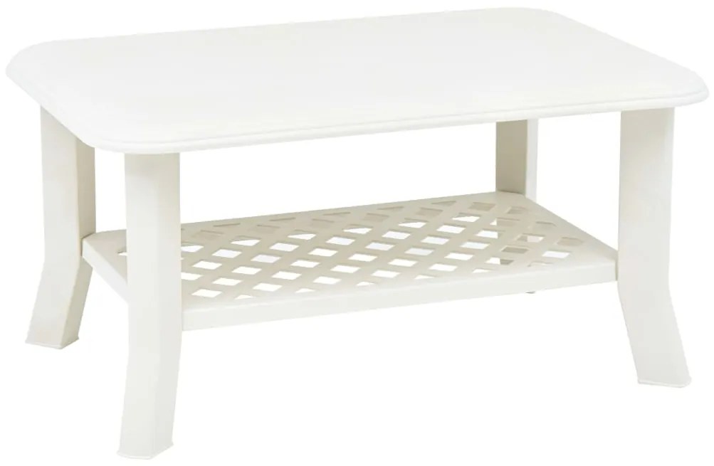 Mesa de centro 90x60x46 cm plástico branco