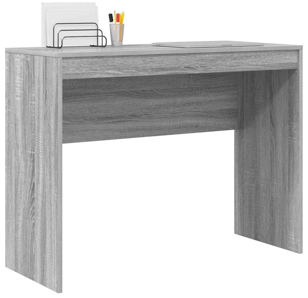 Secretária de Computador Cinza sonoma MDF 100 x 40 x 76 cm