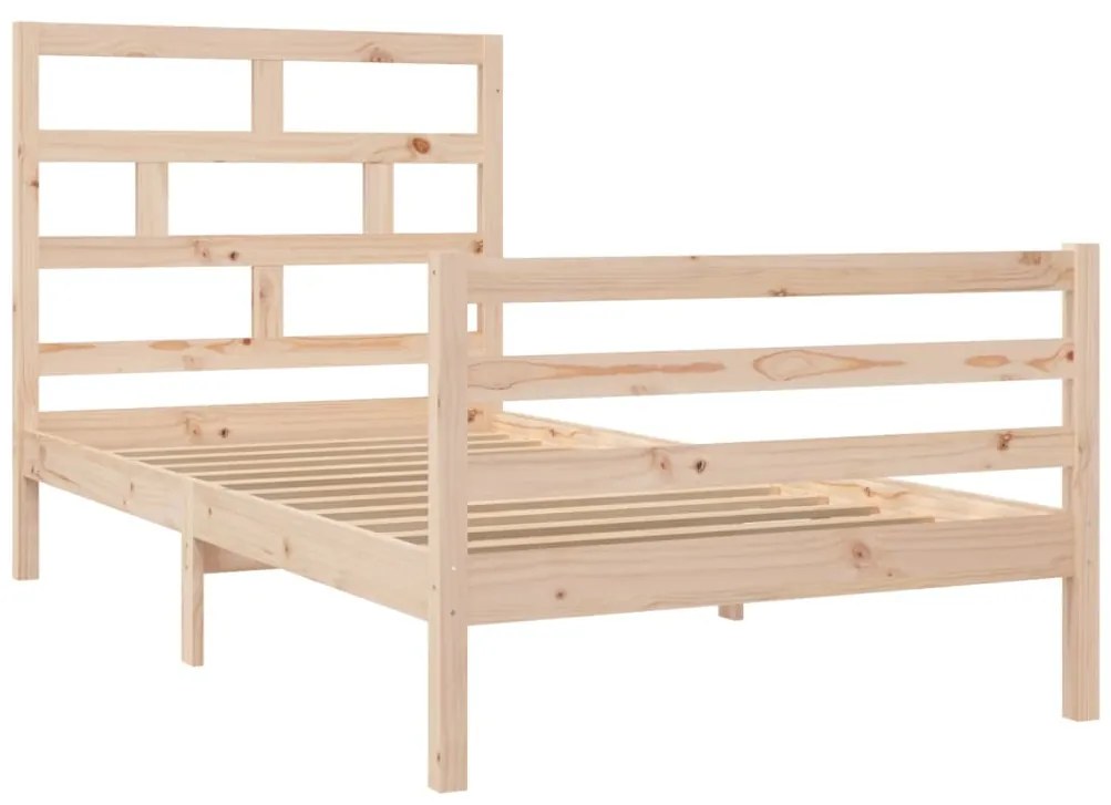 Estrutura de cama 100x200 cm madeira de pinho maciça