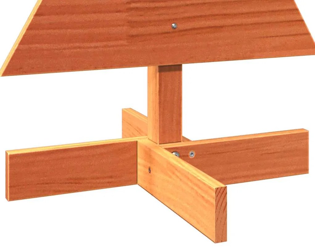 Árvore de Natal decorativa 80 cm pinho maciço castanho-mel