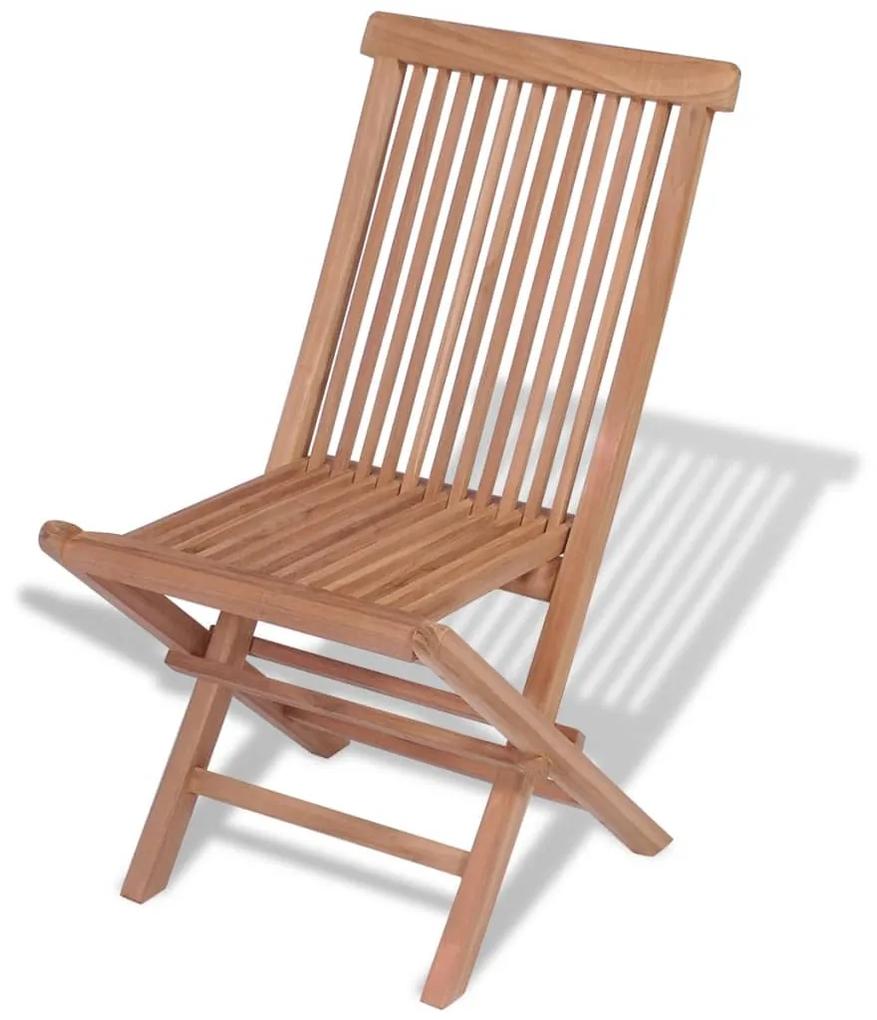 Cadeiras de jardim dobráveis 4 pcs madeira teca maciça