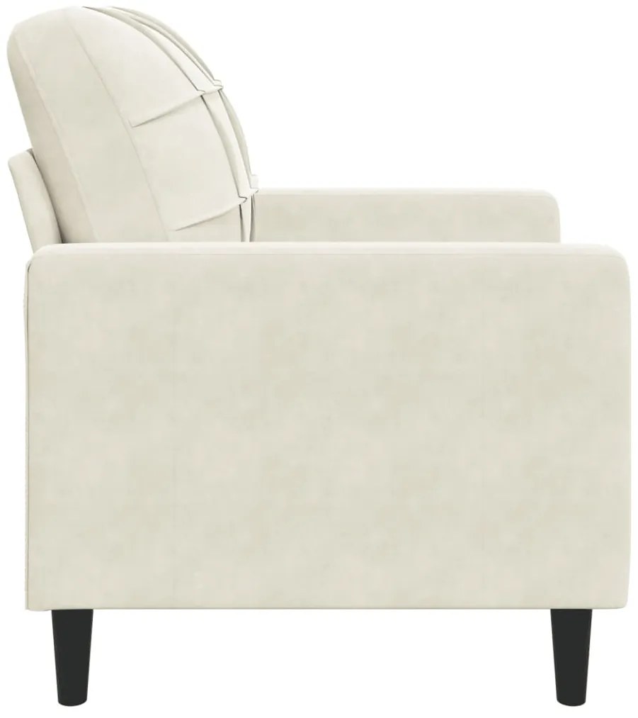 Poltrona 60 cm veludo cor creme