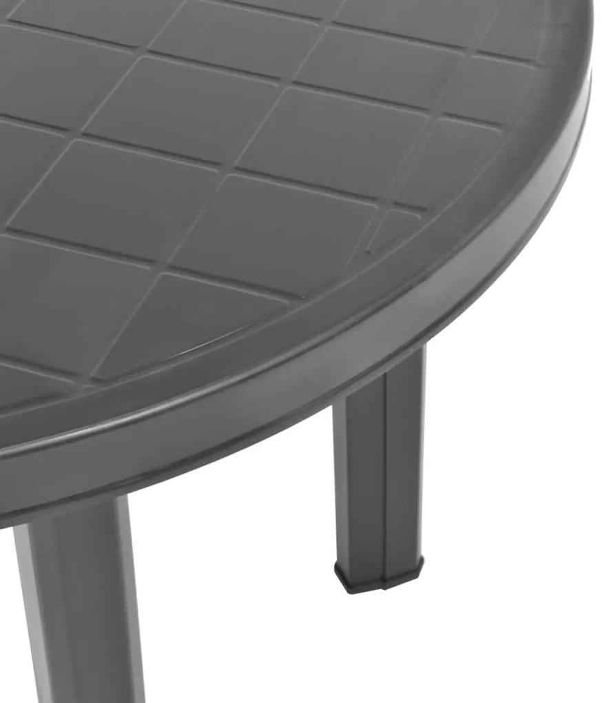 Mesa de jardim 89 cm plástico antracite