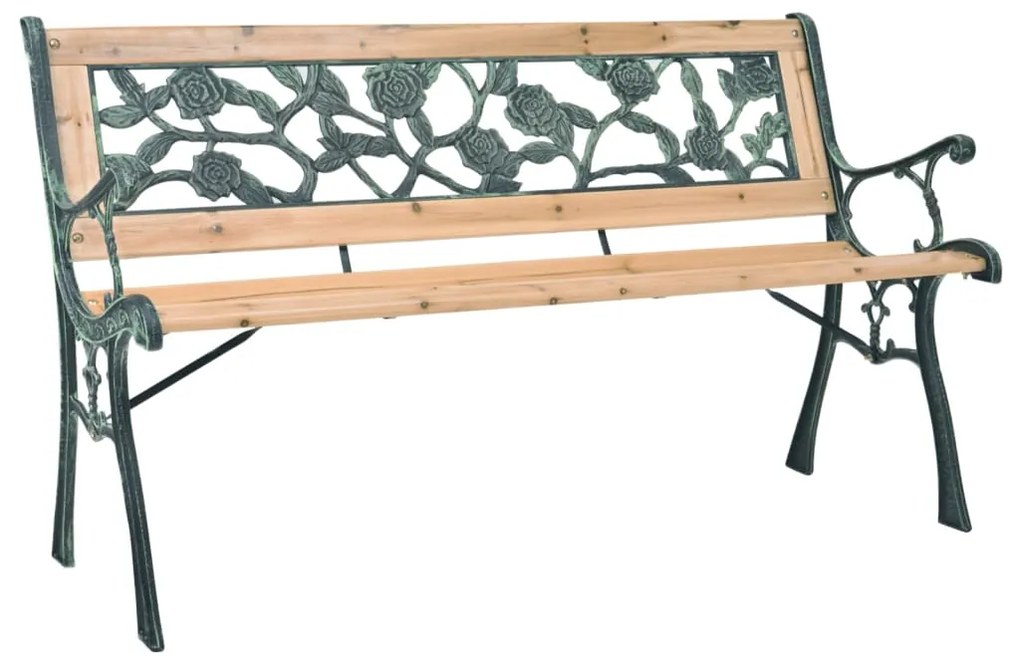 vidaXL Banco de jardim 122 cm madeira