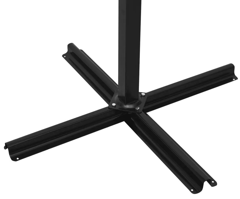 Guarda-sol cantilever c/ poste de madeira 400x300 cm antracite