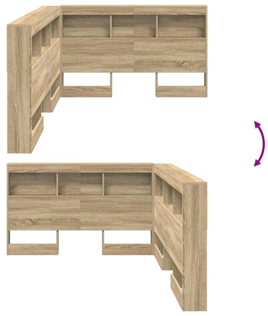 Cabeceira de armazenamento Carvalho sonoma 120 cm