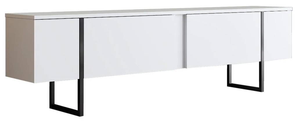 Conjunto de Mobiliário de Sala Luxe Set – Branco/Preto – Espessura 18