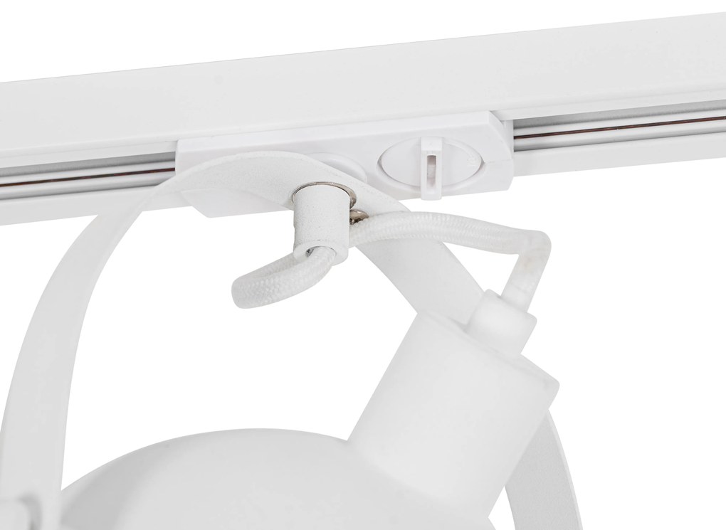 Foco de trilho industrial branco com interior prateado - Iconic Magnax