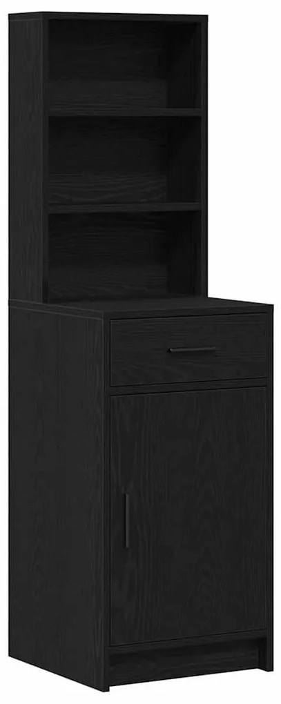 Conjunto de Mesa de Maquilhagem 3 Peças vidaXL Preto em Madeira Revest