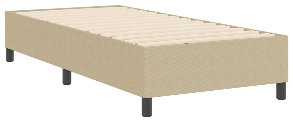 Cama Box vidaXL Verde Claro Cinza 90x200 cm em Tecido de Corduroy